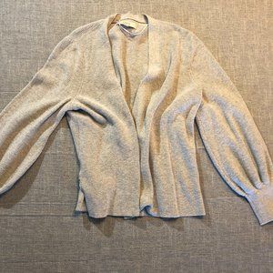 LOFT BOBBLE SLEEVE OPEN CARDIGAN